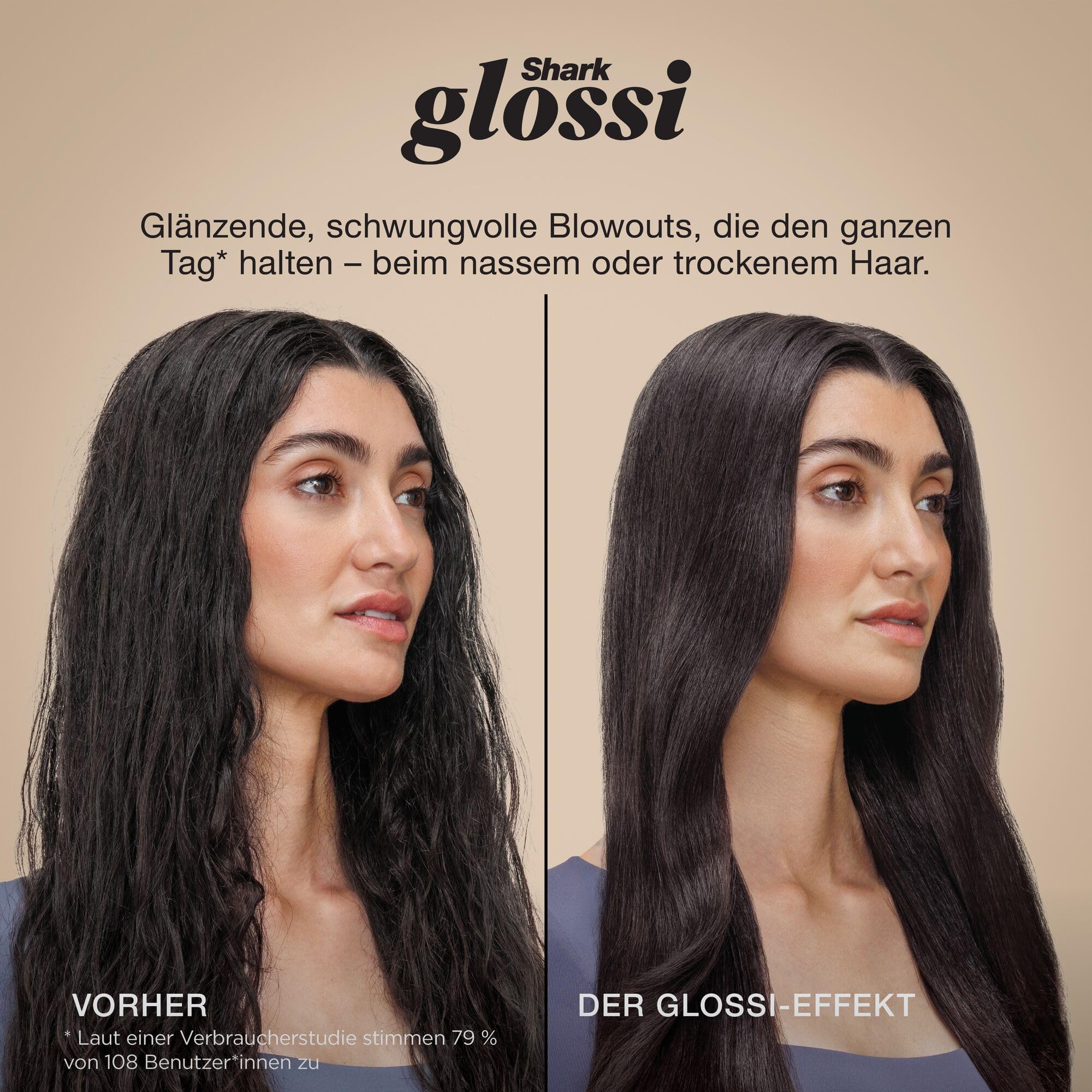 Shark Glossi 2-in-1-Styler mit Heißluft und Glanz-Finish, Türkis HT302EUTL | Salonqualität, Keramikplatten, Volumen, Gloss Lock, alle Haartypen