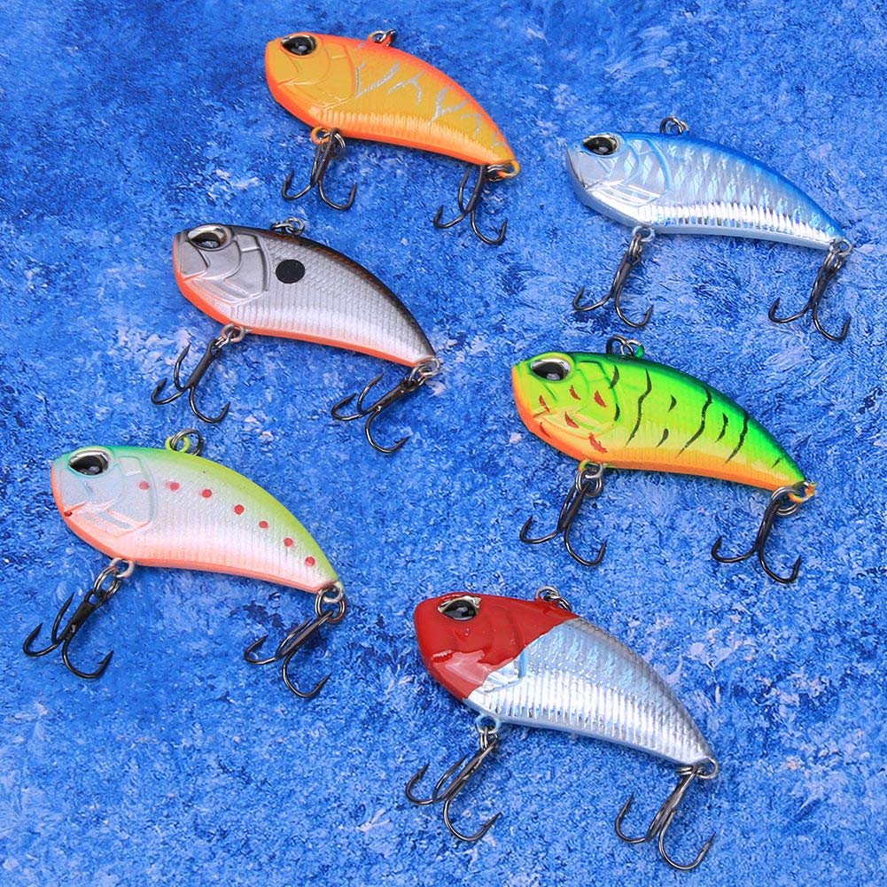 Señuelos de Pesca Blandos, 6PCSration Plástico Construido en Bola de Acero Cebo Artificial Realista Señuelo de Pesca Accesorio Swimbait for Señuelos de Agua Dulce y Salada Agua Salada