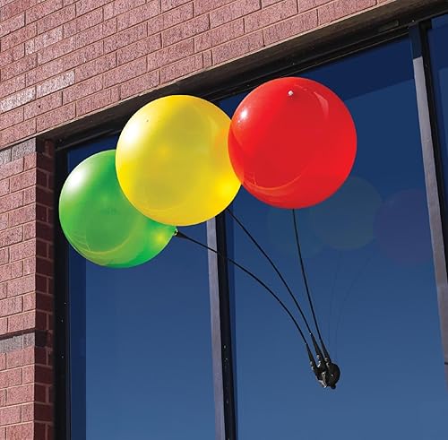 Miniatura 3 de Kit de triple ventosa de globo reutilizable resistente a la intemperie - Globos de plástico para exteriores sin helio