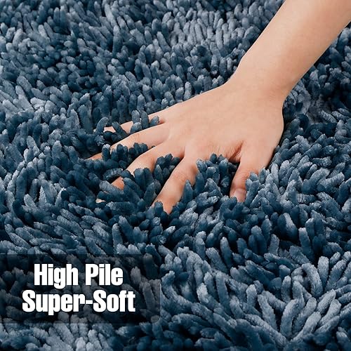 Miniatura 170 de Yimobra Juego de 2 alfombras de baño, alfombra de baño suave y absorbente y alfombra de inodoro en forma de U con respaldo antideslizante, alfombras