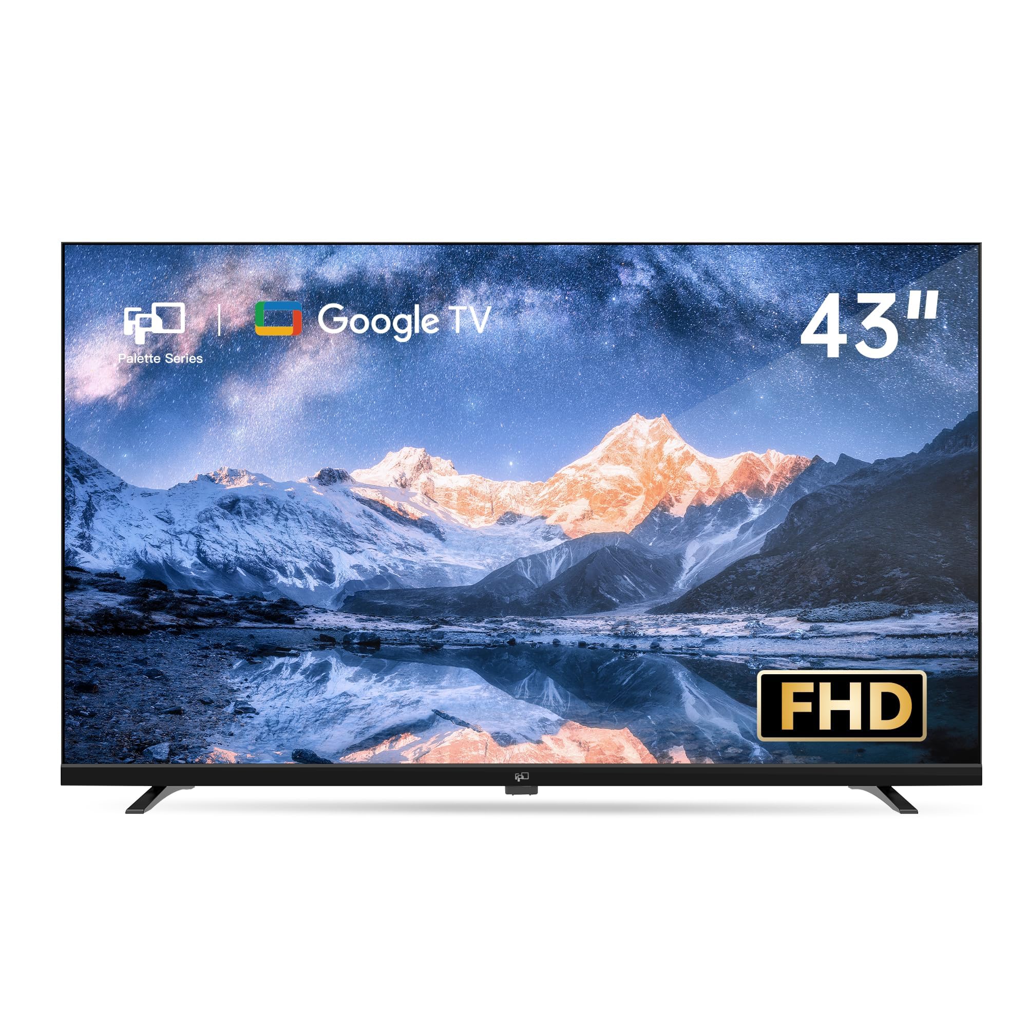 FPD 43 Inch Smart TV Compatible with Google TV & Google Cast 1080p Full HD Flat Screen LED TV, HDR 10, Dolby Audio, Voice Remote, Ultra Thin Stream Live TV(Palette-Series, CG43-P3, 2025)