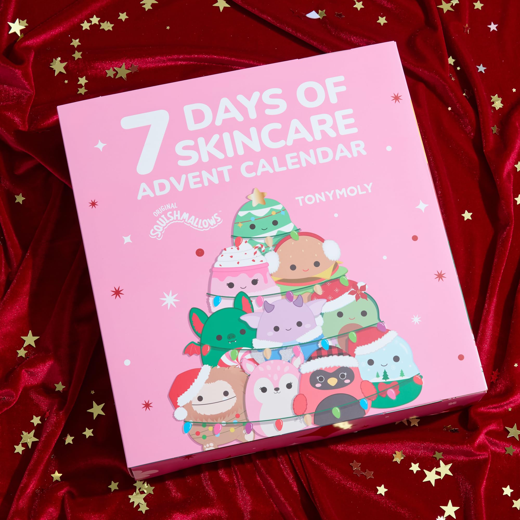 TONYMOLY x Squishmallows Advent Calendar 2025 – 7-Day Skincare Advent Calendar with Hand Cream, Lip Gloss, Sheet Masks & Cute advent calendar for girls