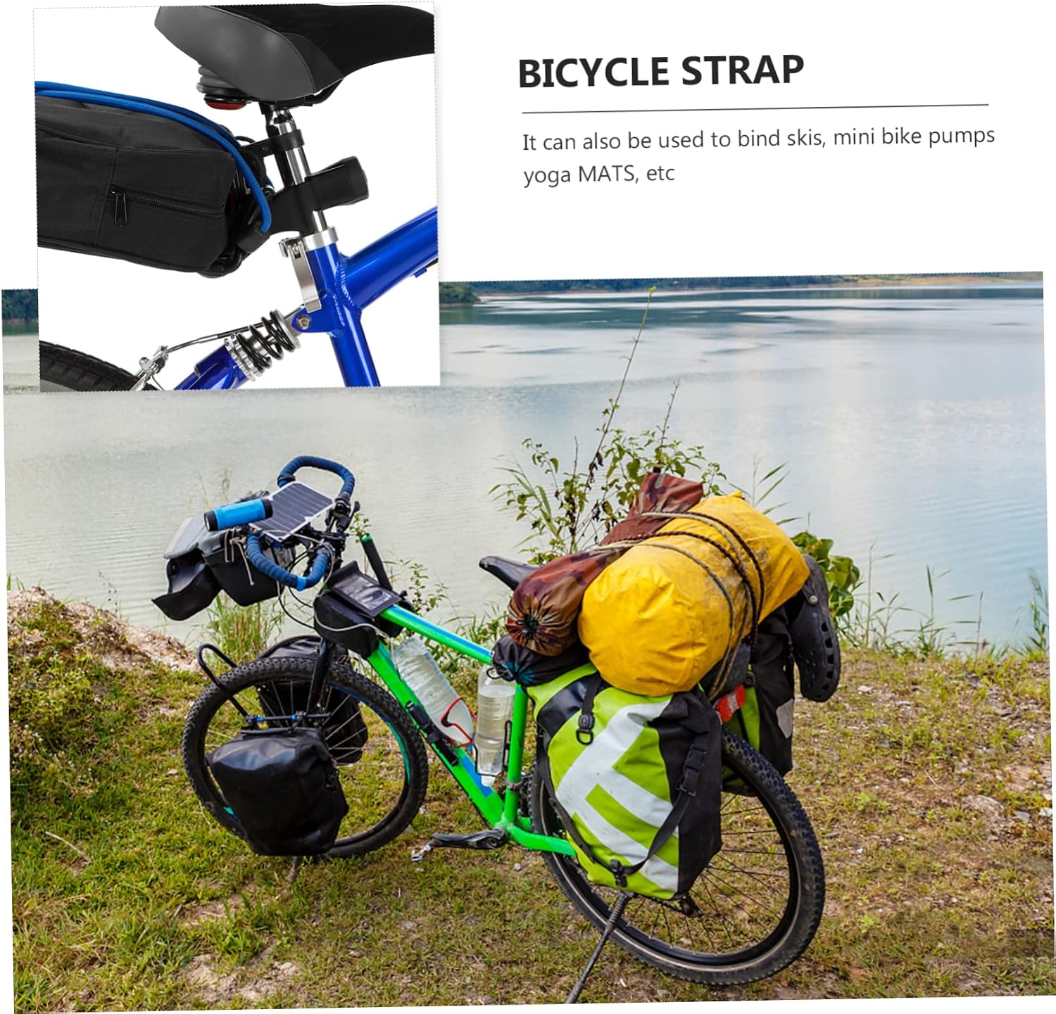 Angoily 48pcs Cable Straps Reusable Ties for Cord Management Bike Umbrella Yoga Mats