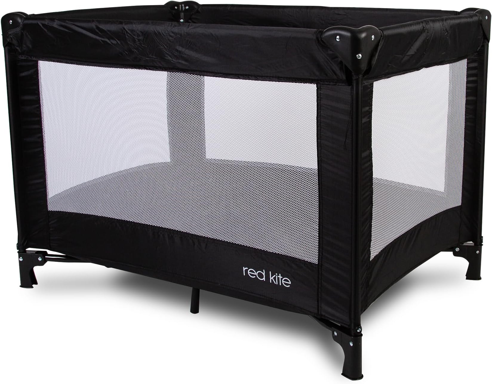 Red Kite Black Sleep Tight Travel Cot, Black