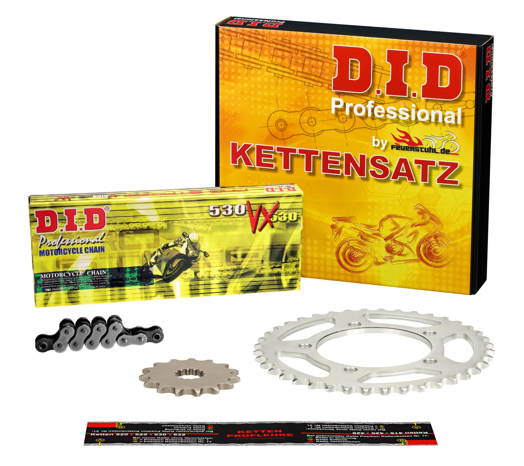 Kettensatz GSF 1250 Bandit S, 2007-2013, Typ CH, DID X-Ring (VX) extra verstärkt