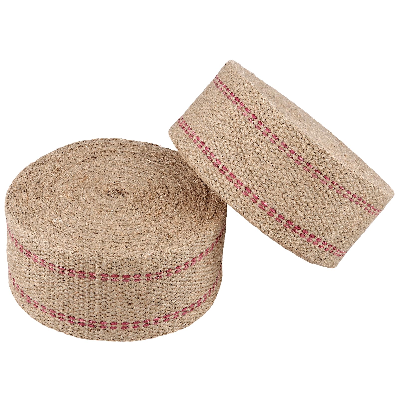 Ruban en toile de jute pour loisirs creatifs regler probleme deco fade rayure rouge
