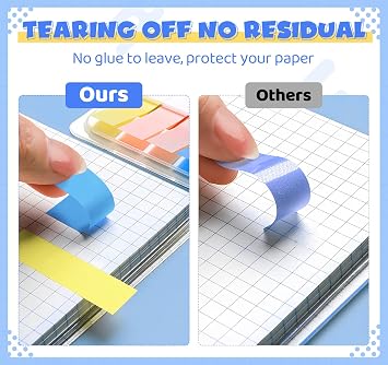 Sticky Notes Small 3 x 0.63in,2400 Sheets 8 Bright Color Sticky Tab,100 Sheets/Pad Mini Self-Stick Notes Writable,Repositionable for Annotation,Classification,School,Office,Planning