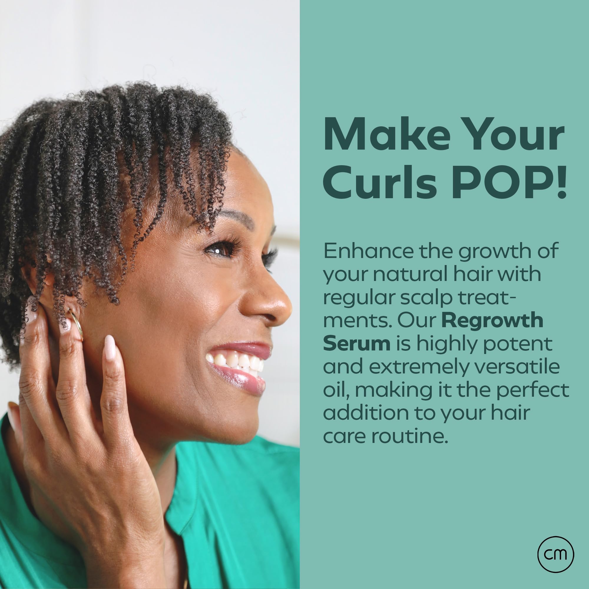 CurlMix Hair Growth Serum for Curly Hair - Add Shine and Moisture - Grapeseed Oil Enhances Hair Growth - Fragrance Free