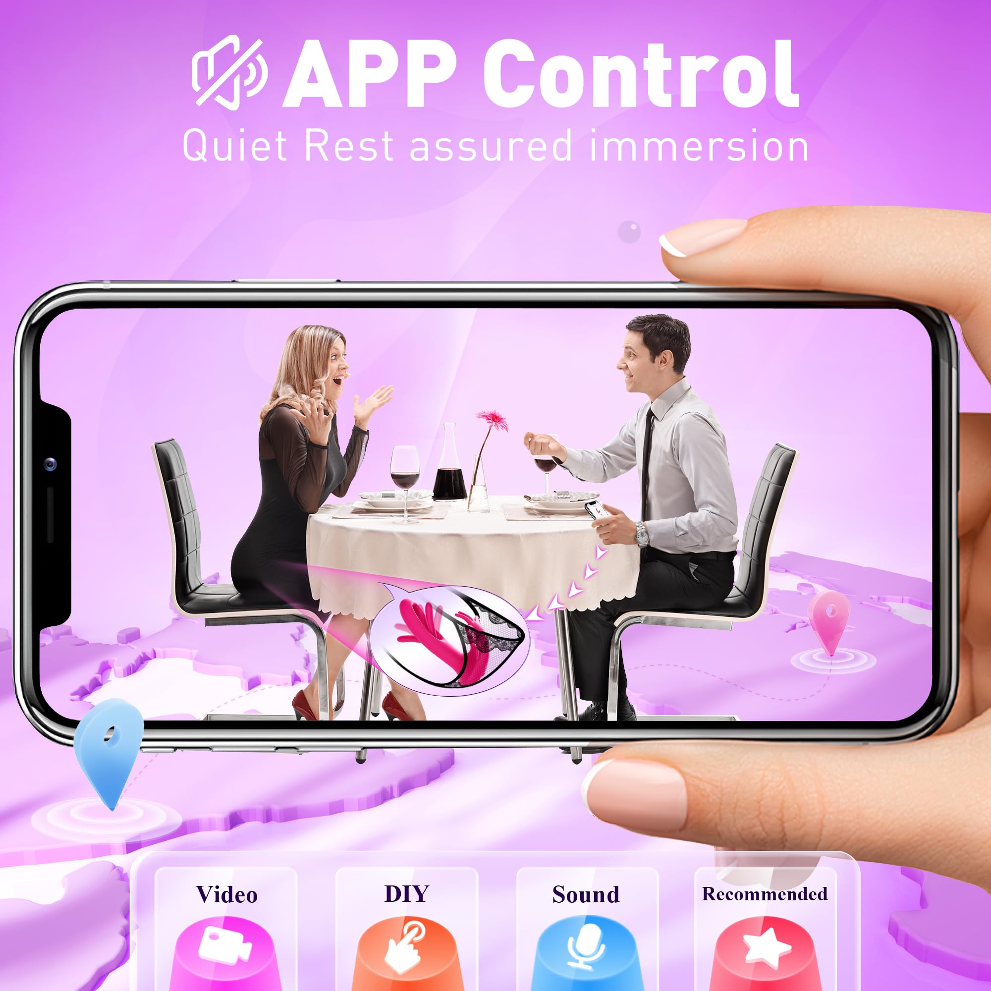 Wishly | Wearable Vibrator for Women Sex Toys - 3IN1 App Remote Control  Vibrator Wearable, Adult Toys with 9 Bunny Vibrators & 9 Thrusting Dildos  Vibrater Sex Toy