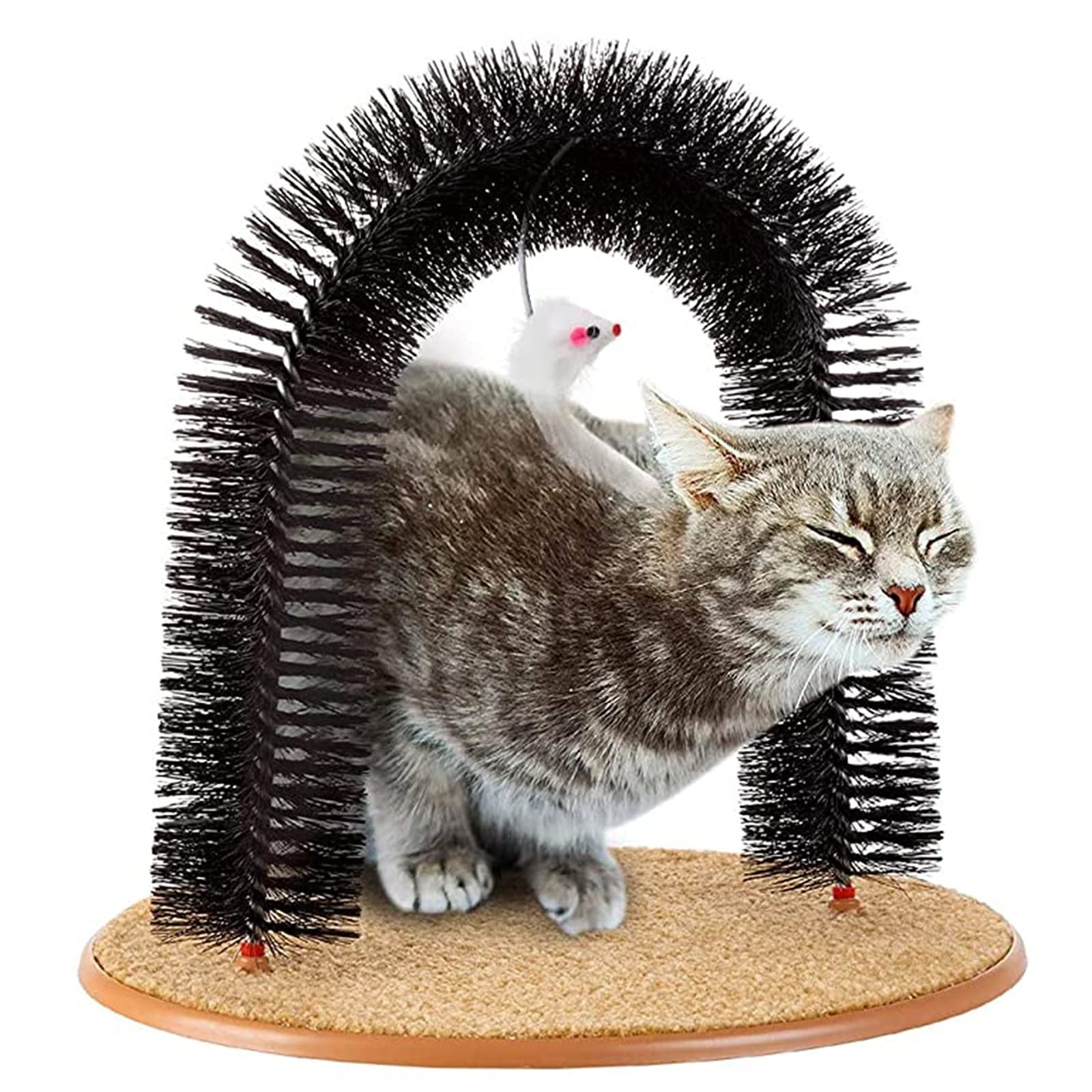 Katzenbürste Katze Ecke Pinsel - 3 In 1 Funktionaler Katzenbogen, Langhair Kurzhaar Selbstpflegekamm, Indoor Pet Toy Scratcher (Size : Cat Arch)