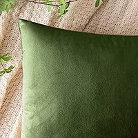 Vista 72 de EMEMA Paquete de 2 fundas de almohada de terciopelo, decorativas, cuadradas, suaves, sólidas, para sofá, dormitorio, silla o automóvil, 18 x 18 Gris