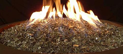 Miniatura 2 de Hiland Cristal para hoguera, Vidrio reflectante, Dorado