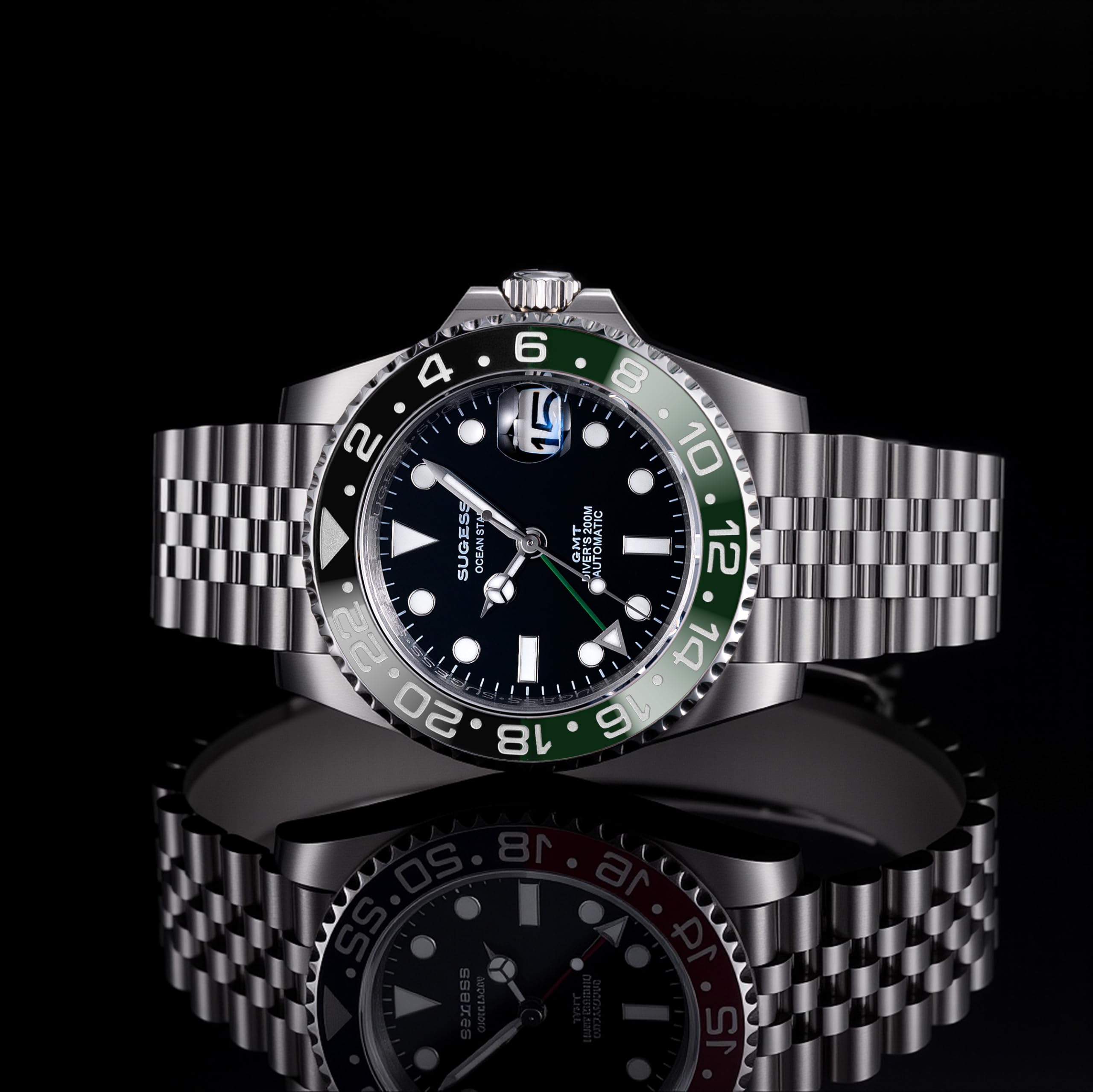 Sugess Ocean Star GMT Diver's S420-2.SP mechanische Herrenuhr, Saphirglas, 200 m