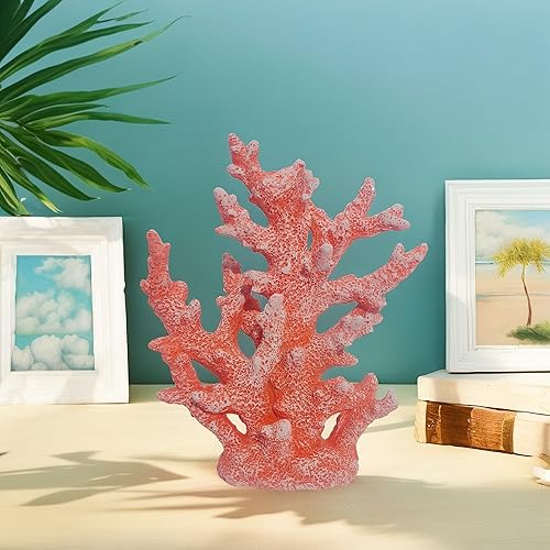 Miniatura 6 de Decoración costera de playa, estatua de arrecife de coral, decoración del hogar, escritorio, baño, estatua de estante de escritorio, regalos