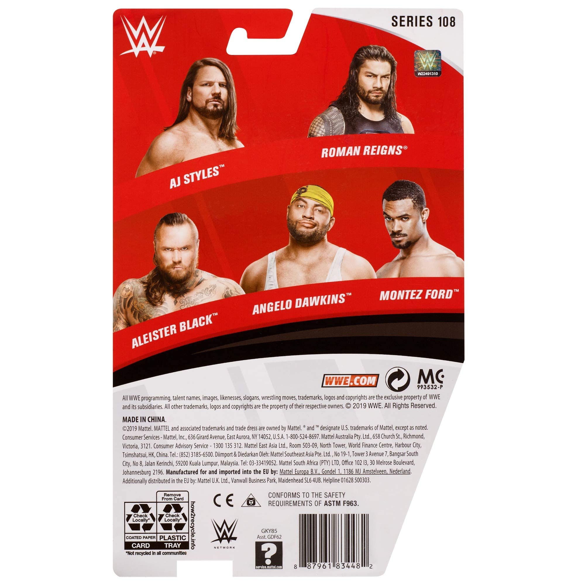 WWE Montez Ford Basic Series #108 Action Figure in 6-inch Scale with Articulation & Ring Gear product thumbnail 8