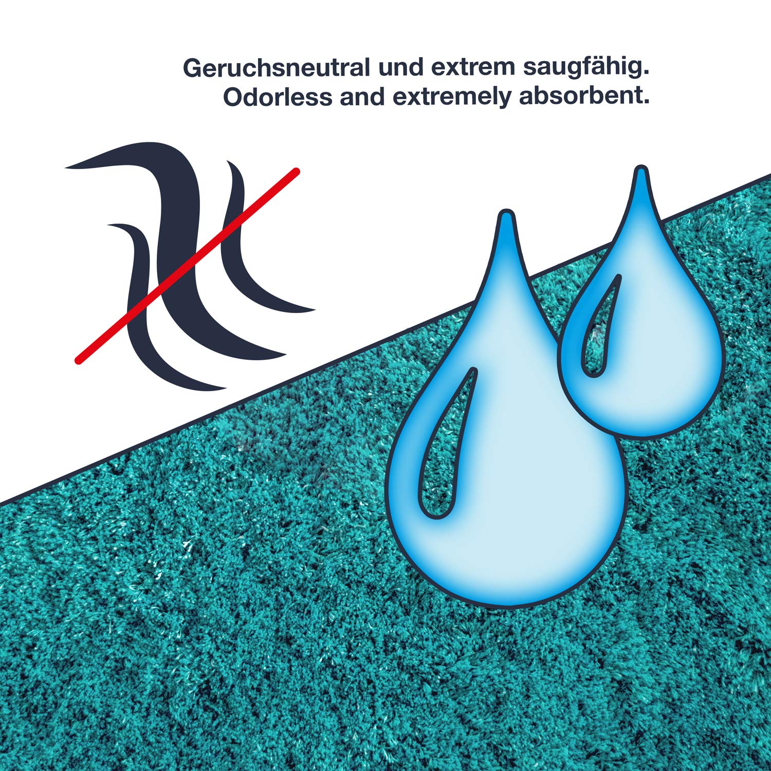 WohnDirect Premium Premium Badematten Set 2tlg. • Badvorleger Duschmatte • rutschfest & Waschbar • Badteppich, Badezimmerteppich Set Grau • 2er Set (50x80cm + 60x100cm)