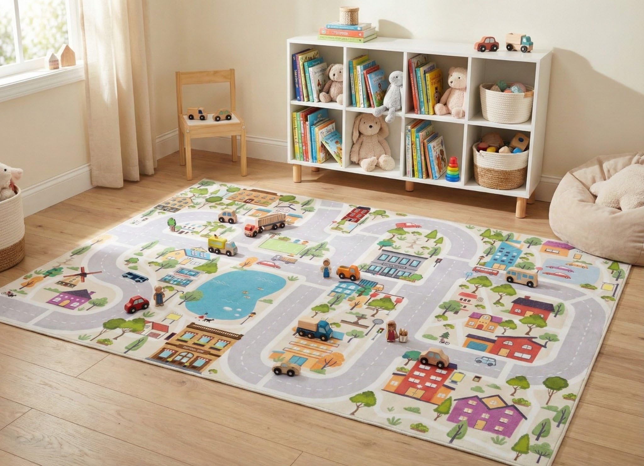 CarpetLiving – Tappeto da Gioco per Bambini, Morbido e Lavabile in Lavatrice, Certificato Sicuro – Soft Playmat 170x120 cm