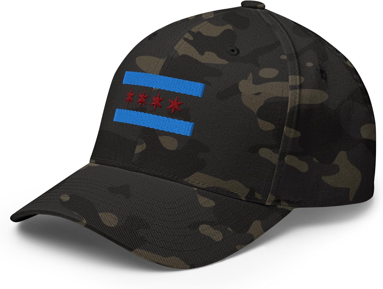 Chicago Flag Hat Fitted Premium Illinois Cap 6277