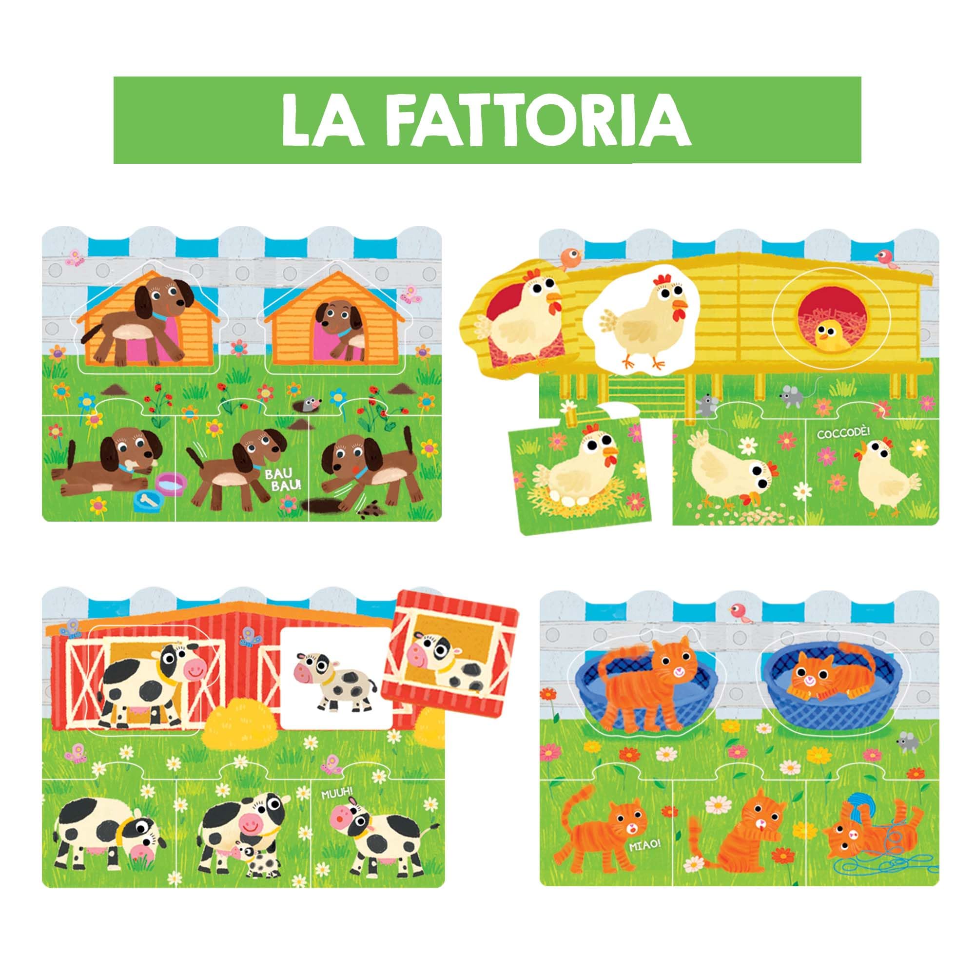 HEADU - Chi Cosa Dove - Giochiamo a Parlare Con Gli Animali! | Giochi Educativi 2 3 4 5 Anni, Sviluppo Linguaggio Bambini, Gioco Didattico, Giochi da Tavolo Bambini, Regalo Bambina, Regalo Bambino