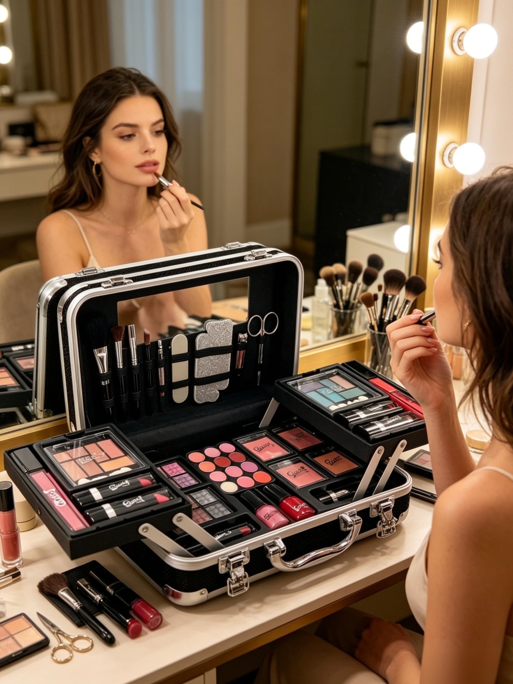 GLOSS ! Mallette de Maquillage – Coffret Beauté Femme – Palette Complète – Idée Cadeau Originale – Paris