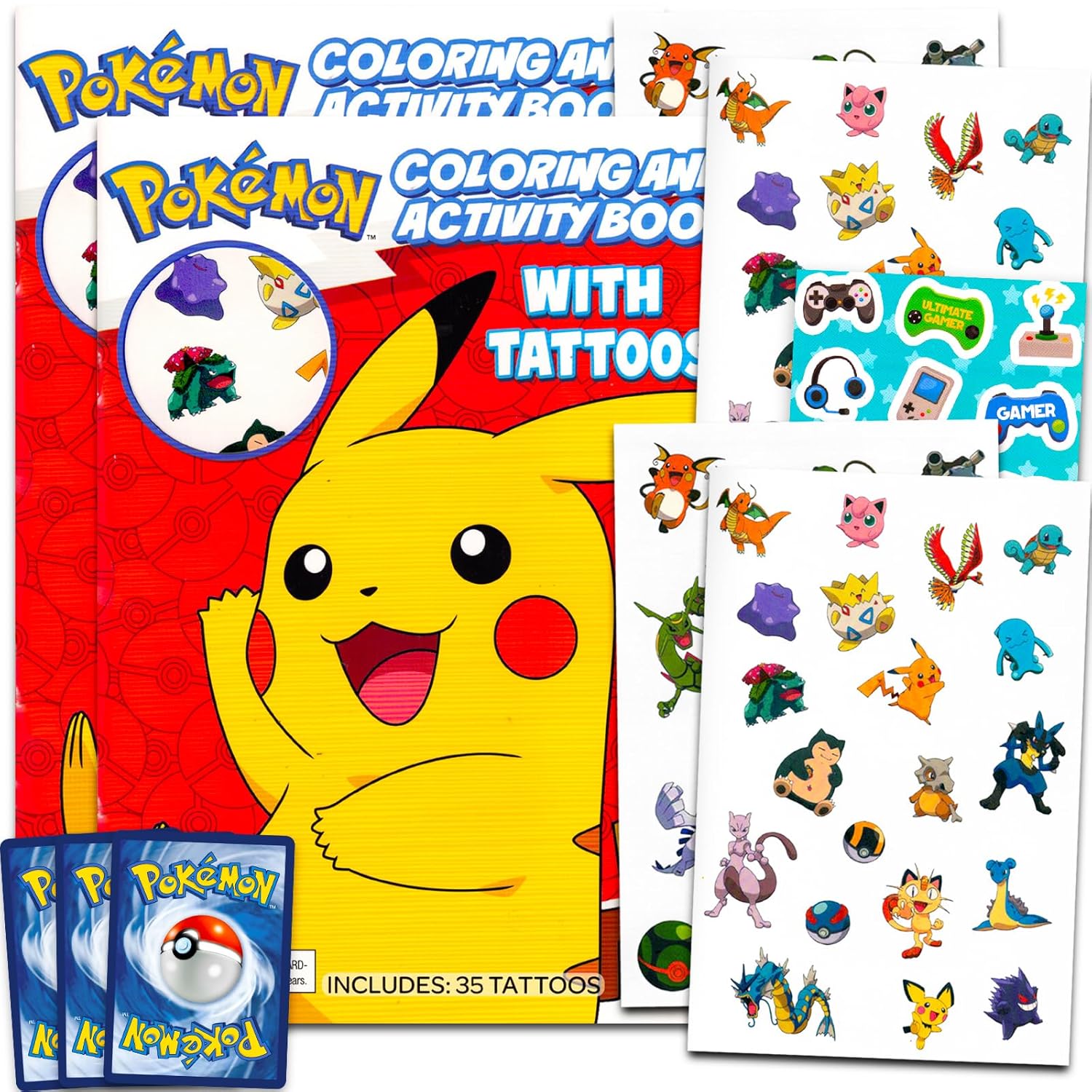 Pokemon Tattoos Party Favors Set