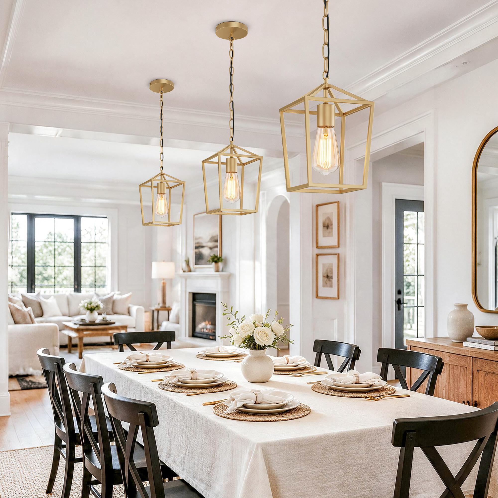 Phaosio Gold Pendant Light - Kitchen Island Lighting -8