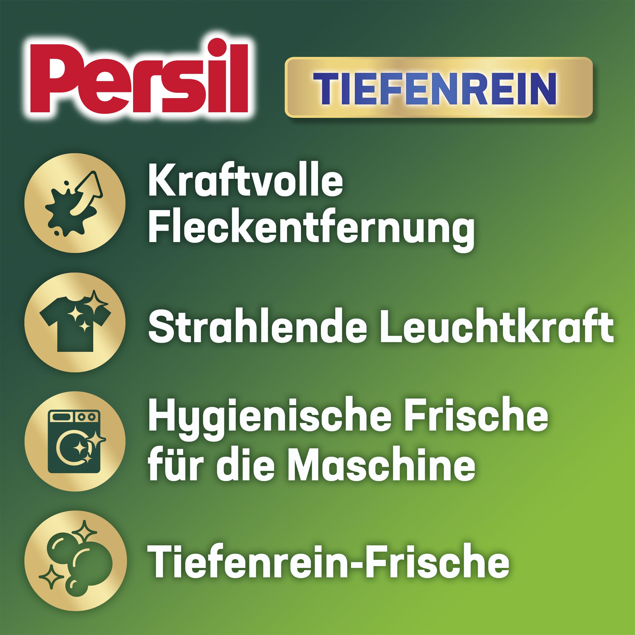 Persil Universal Megaperls (5 x 16 Waschladungen), Vollwaschmittel mit Tiefenrein Technologie, Waschmittel für reine Wäsche & hygienische Frische für die Maschine, 20 °C bis 95 °C