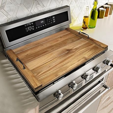 Space Acacia Wood Stove Top Covers
