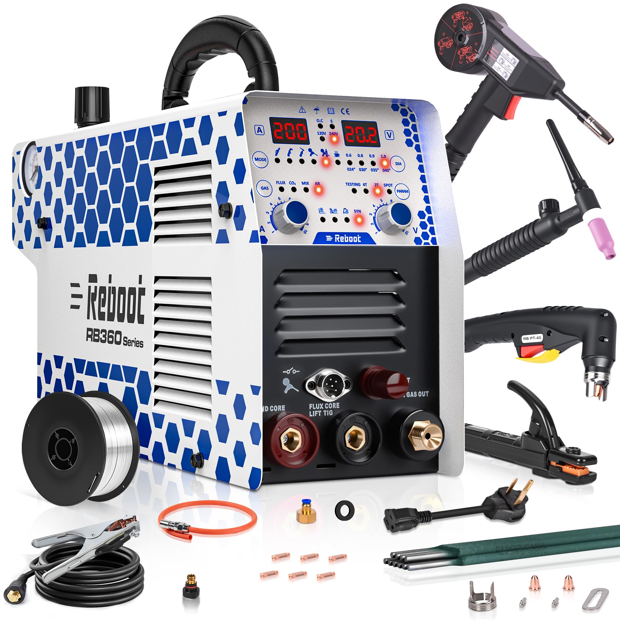 Reboot 7‑in‑1 Welder MIG Plasma Cutter Kit 200A Welding Equipment