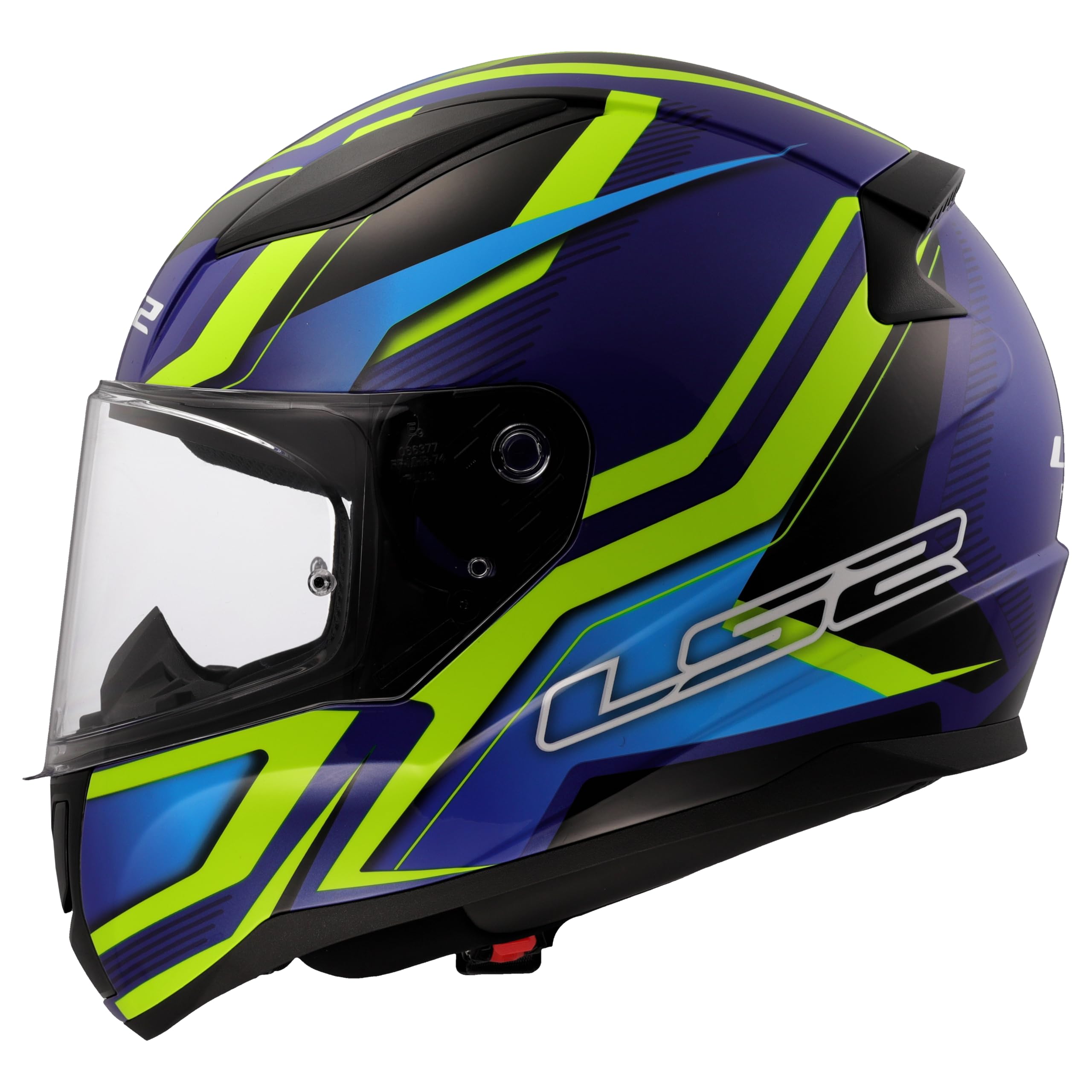 LS2, Casco Moto Integrale RAPID II FLITZ Gloss H-V Yellow Blue, M