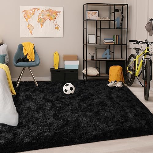 Miniatura 4 de Chicrug - Alfombra suave de 3 x 5 pies, mullida y peluda, el pelo no se desprende, para dormitorio, sala de estar, corredor, guardería, habitación