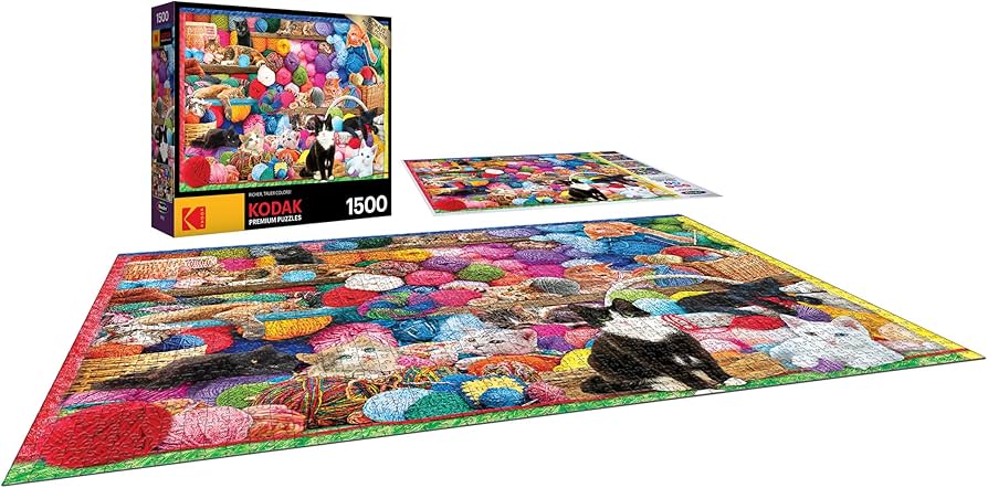 Amazon.com: RoseArt - Kodak Premium - Cats and Yarn - 1500 Piece