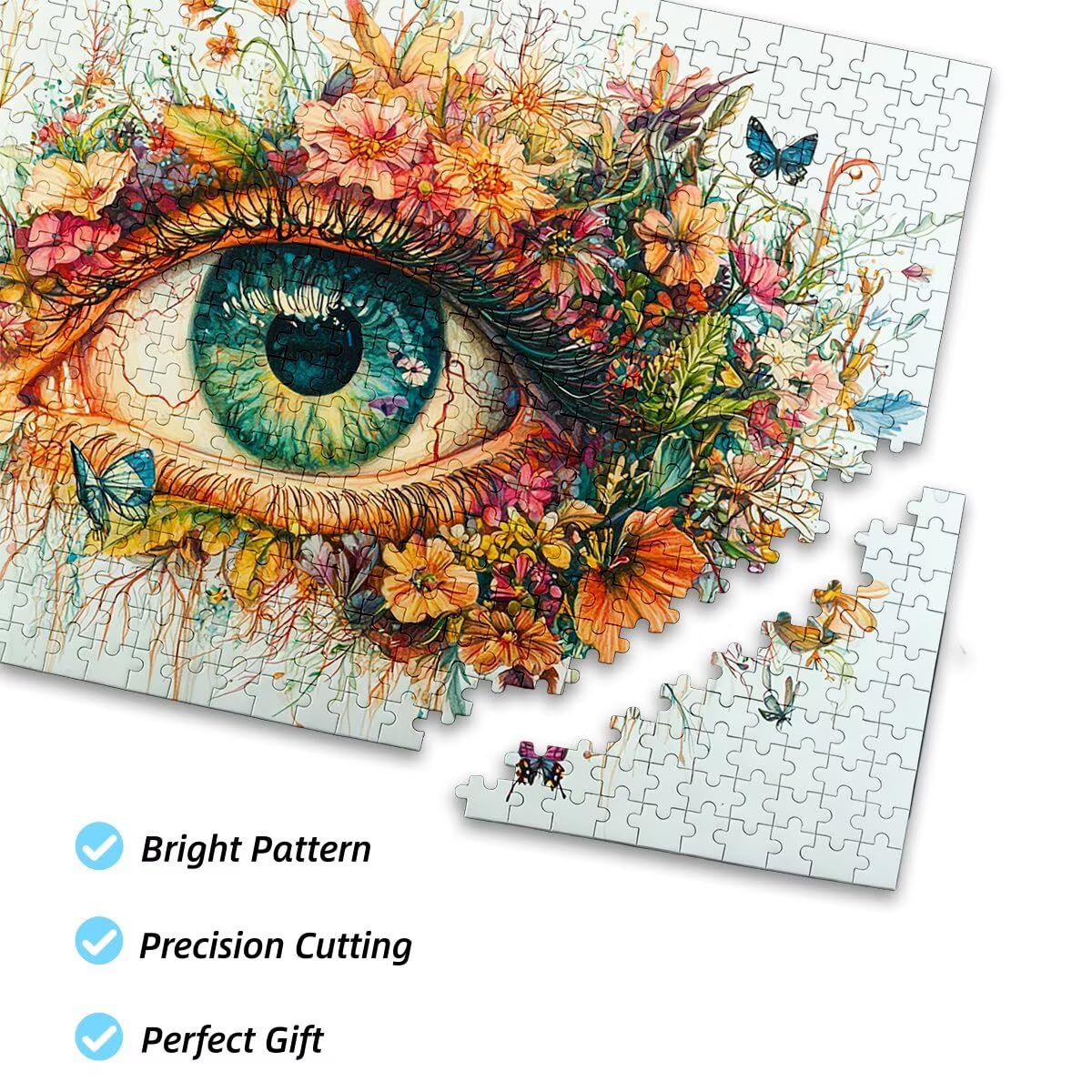 Puzzle 6000 Piezas Adultos Flor Puzzle para Adultos Ojo Rompecabezas Juguetes Educativos Regalos Originales para Mujer, Rompecabezas Entretenimiento Creativo, Divertido Familia Juego 179x105cm F-03