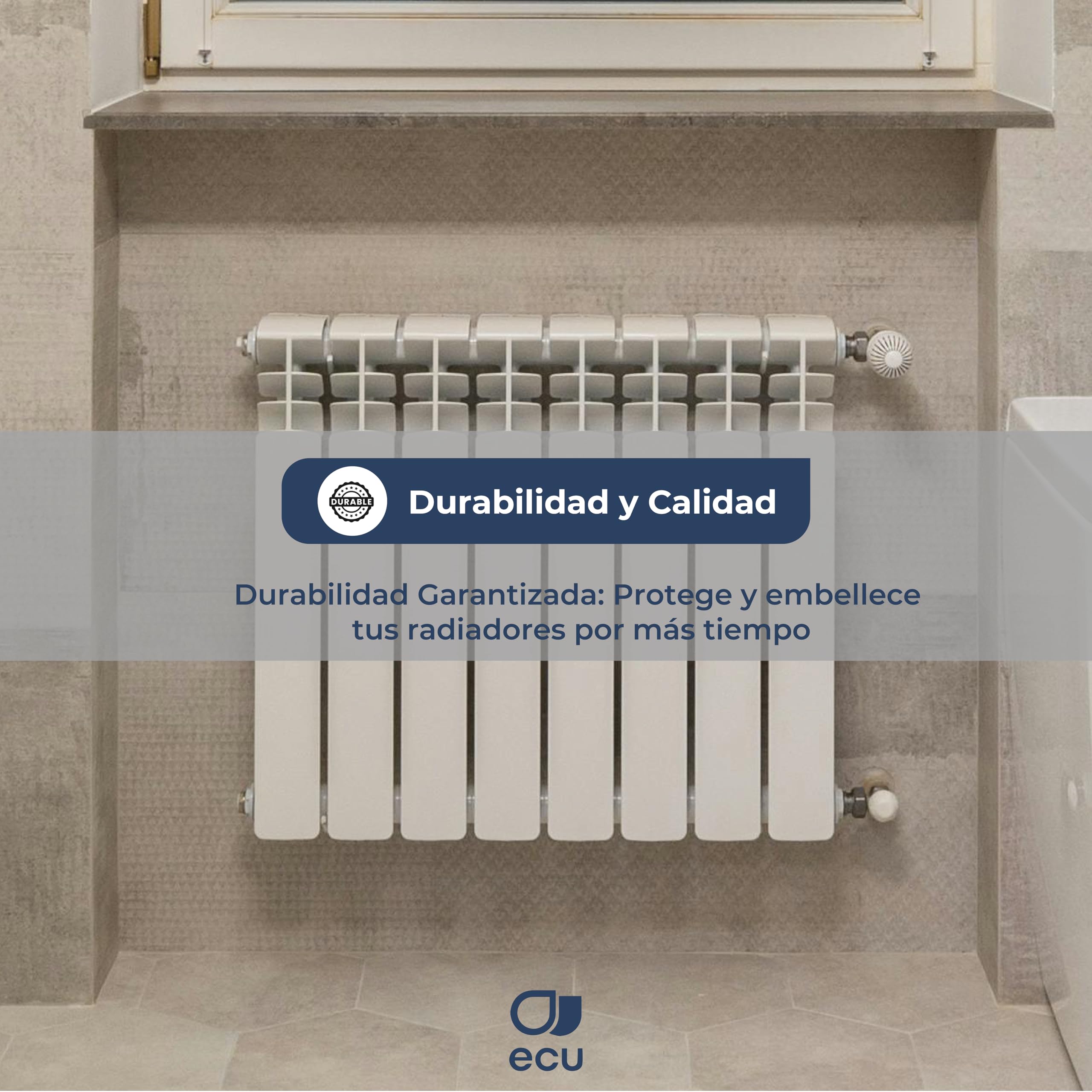 PINTURAS ECU - Pintura para Radiadores - Esmalte Radiadores al Agua - BLANCO ANTIGUO - Decora y protege toda clase de radiadores por agua y tuberías de calefacción (BLANCO ANTIGUO, 375ML)