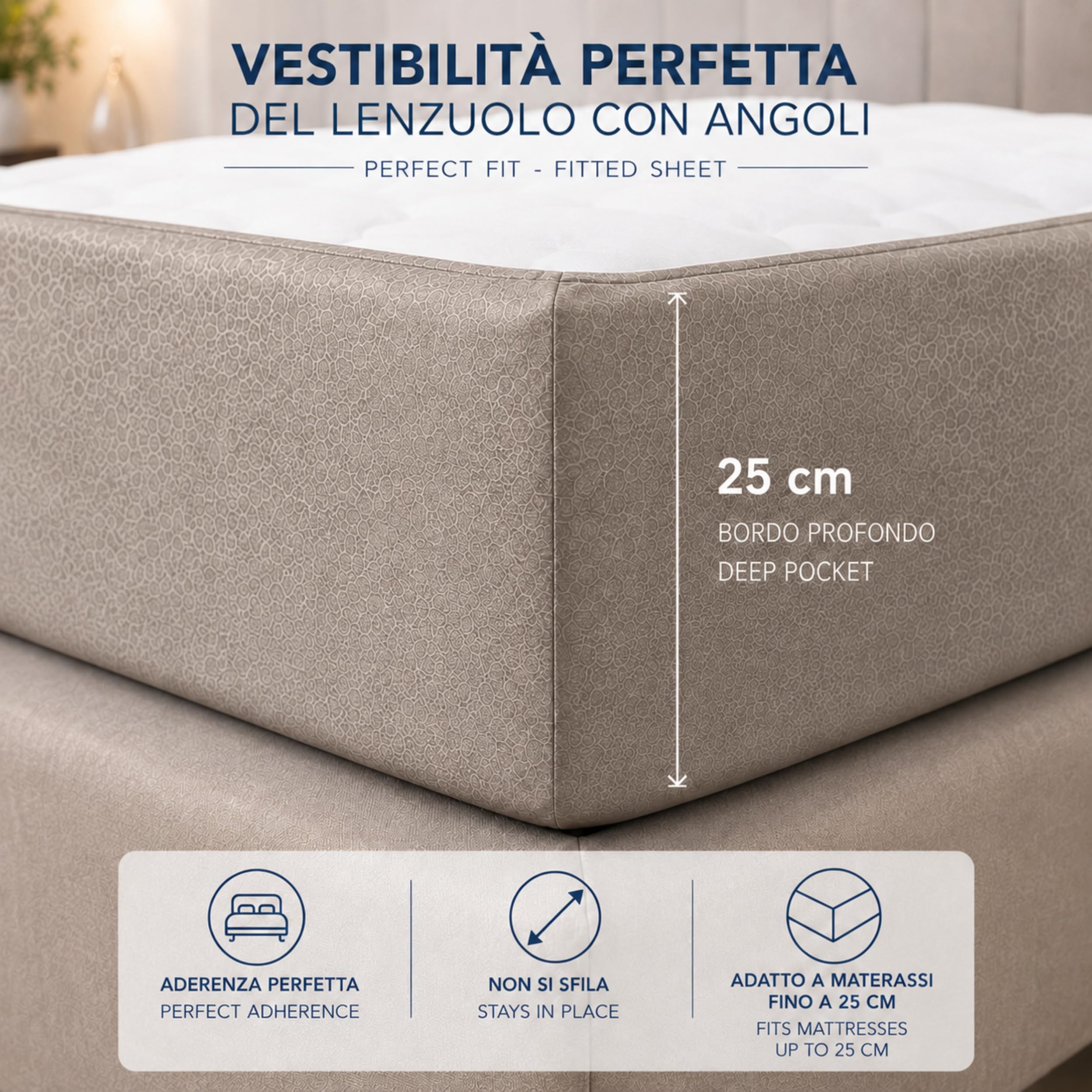 o-day Renato Balestra Set Lenzuola Matrimoniale Microfibra Made in Italy No Stiro Completo Letto Matrimoniale 4 pezzi Lenzuolo Sotto Lenzuolo Sopra 2 federe (Fango, Matrimoniale)