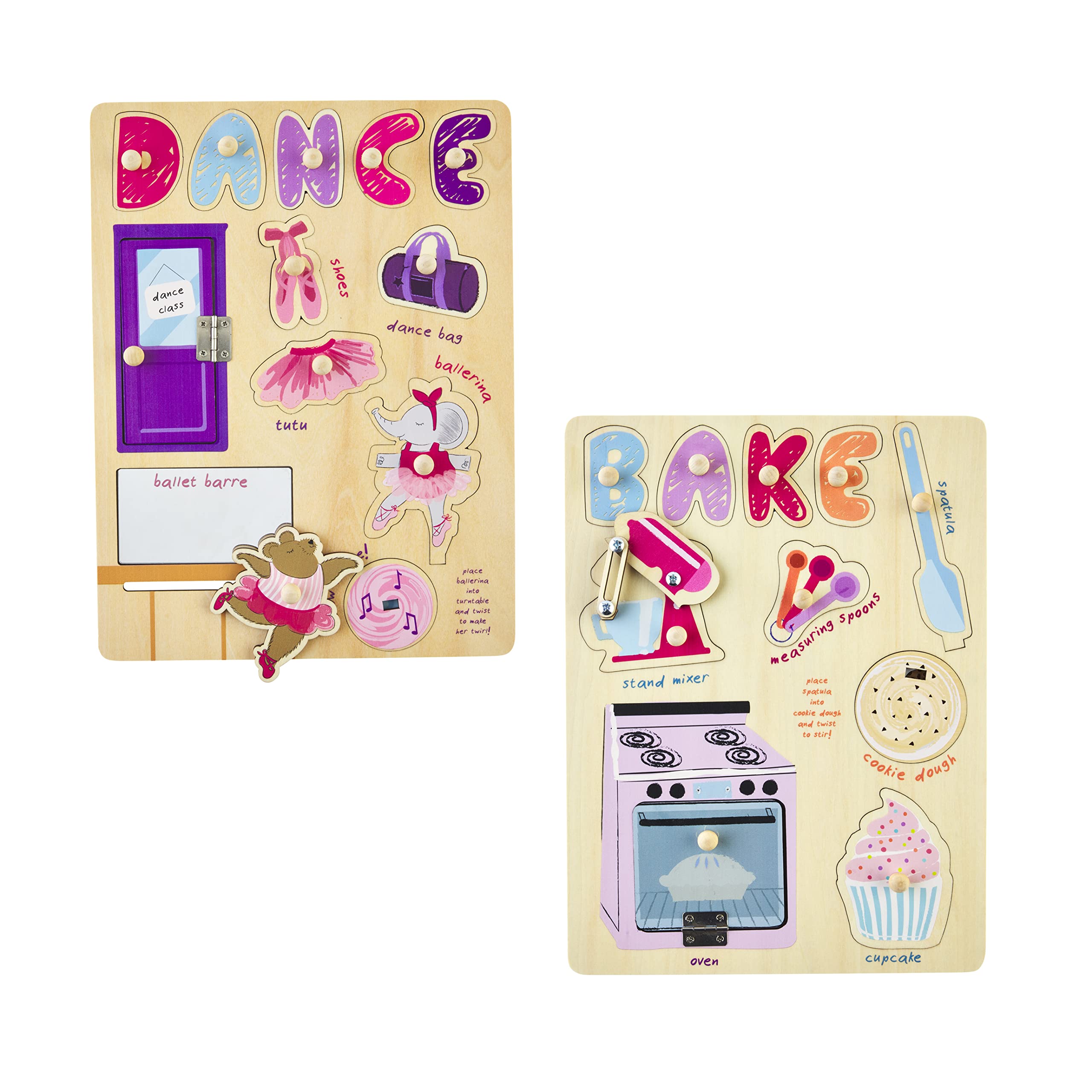 Amazon.com : Mud Pie Baby Girls' Busy Board Puzzle, Dance