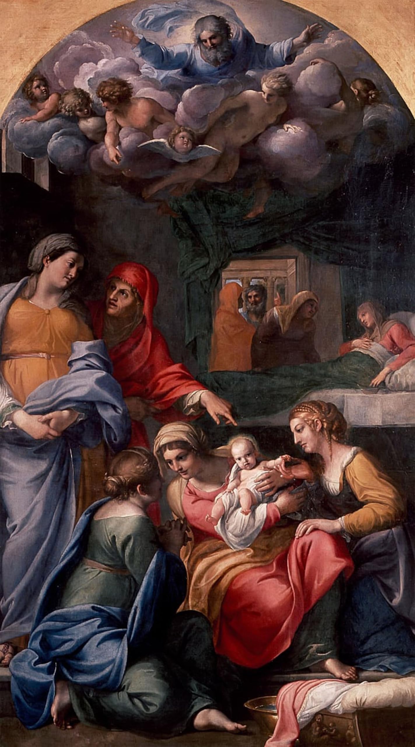 SERENDIPITP Aesthetic Poster Photo Wall Print Retro Picture Nativity of the Virgin by Annibale Carracci Modern Wall Artwork for Home Decor 60x90cm