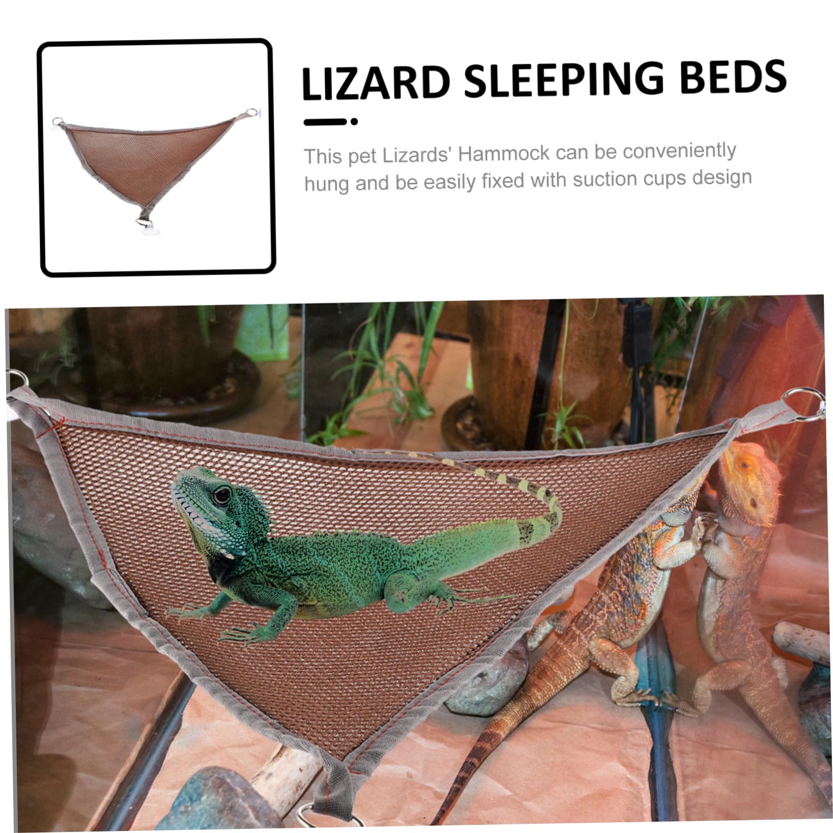 Ipetboom 5piezas Hamaca Colgante para Reptiles Pequeños Cama para Lagartijas y Serpientes Accesorio Práctico y Lavable para Terrarios y Jaulas De Mascotas