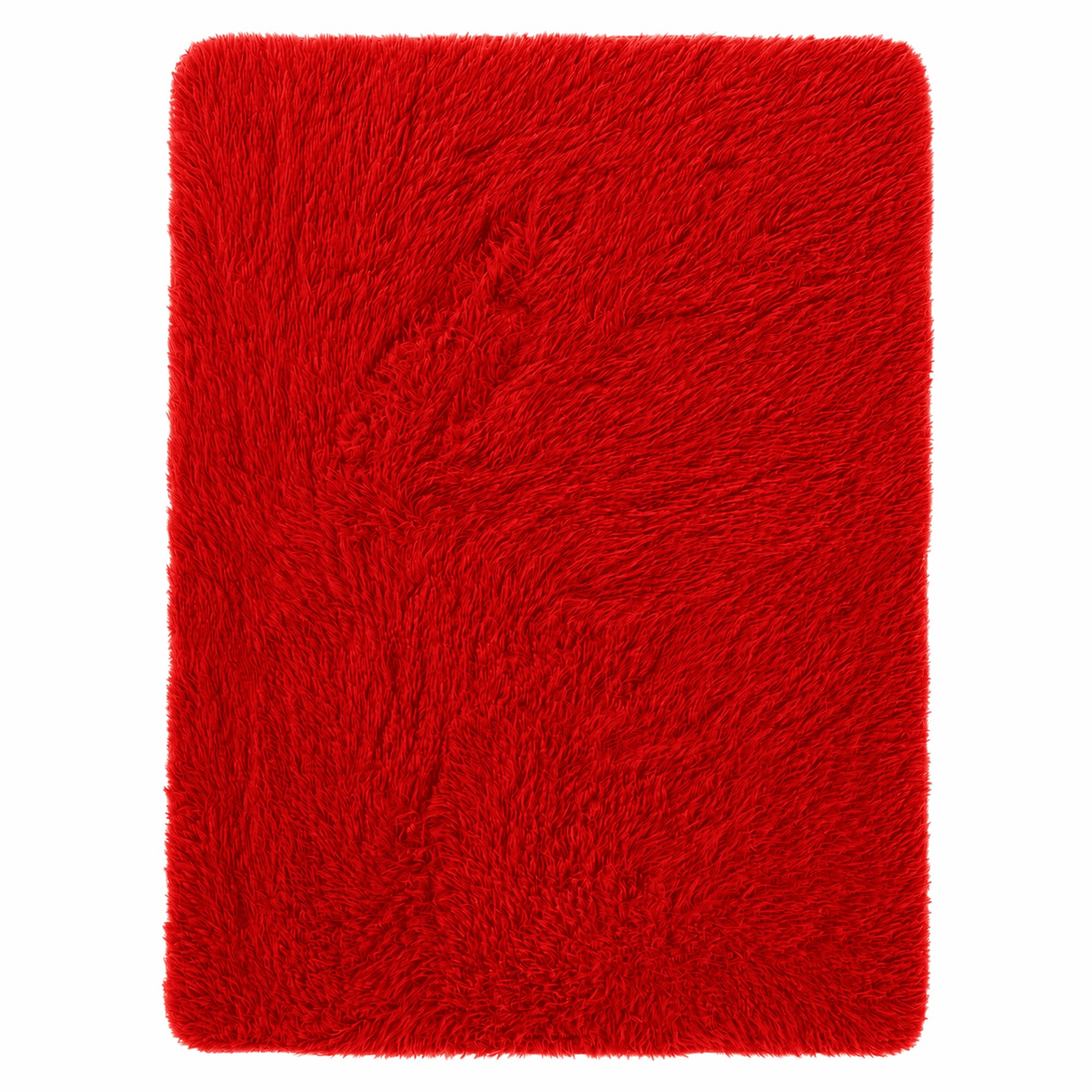 VKZ Tappeto Salotto Moderno 100 x 150 cm, Tappeto Grande Salotto a Pelo Lungo, Morbido e Antiscivolo, Tappeto Salotto Lavabile in Lavatrice, per Camera da Letto e Cameretta,ROSSO, Confezione da 3