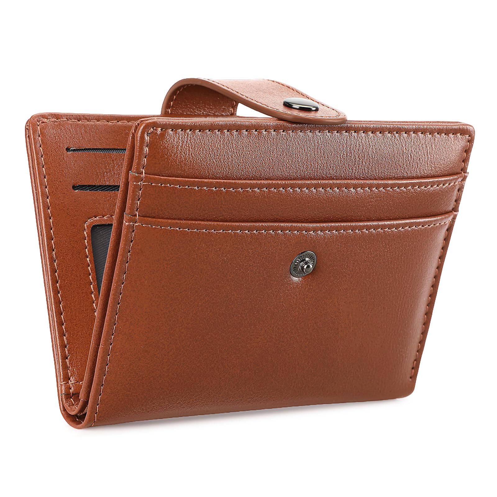 FALAN MULE Wallet for Men Leather RFID Blocking Bifold Credit Card Holder with ID Window