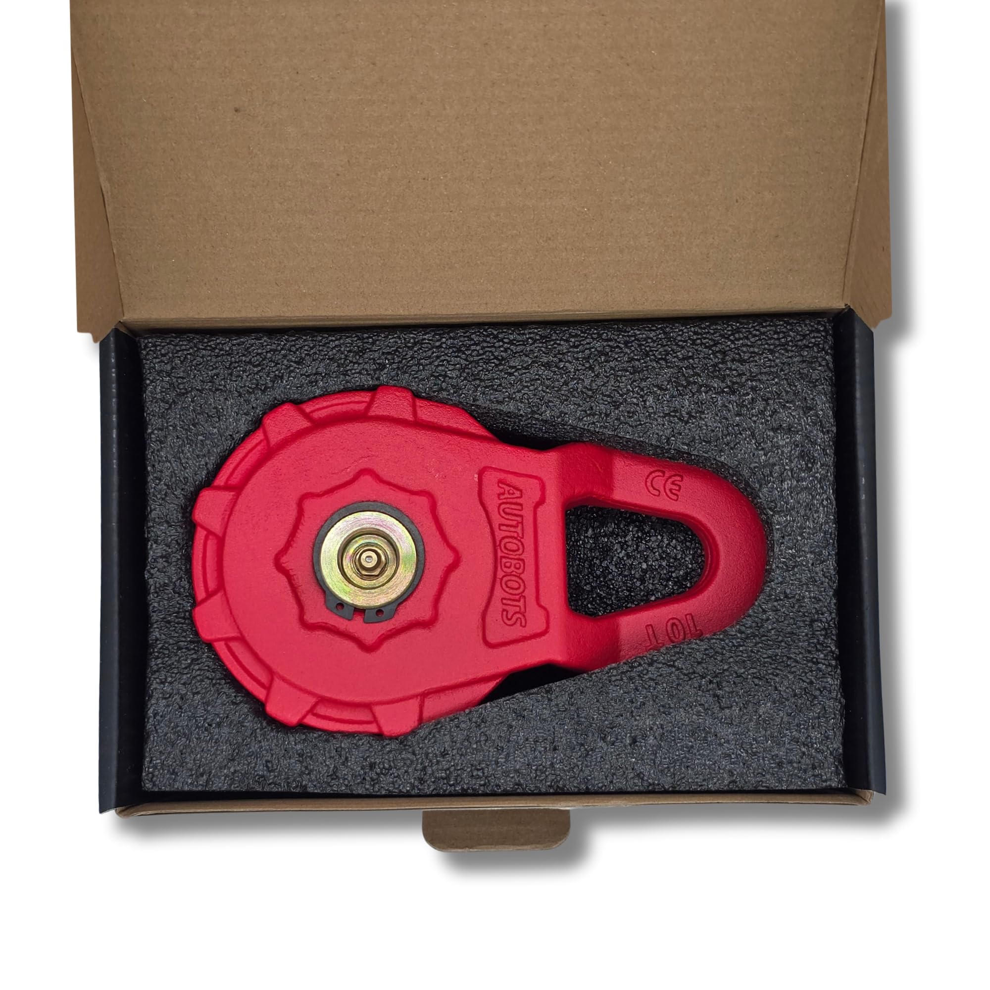 Polea de reenvío forjada para Winch 10T (22.000 lbs) Cable Acero o Plasma, Pintura anticorrosión, Bloque de Rescate 4x4 Offroad