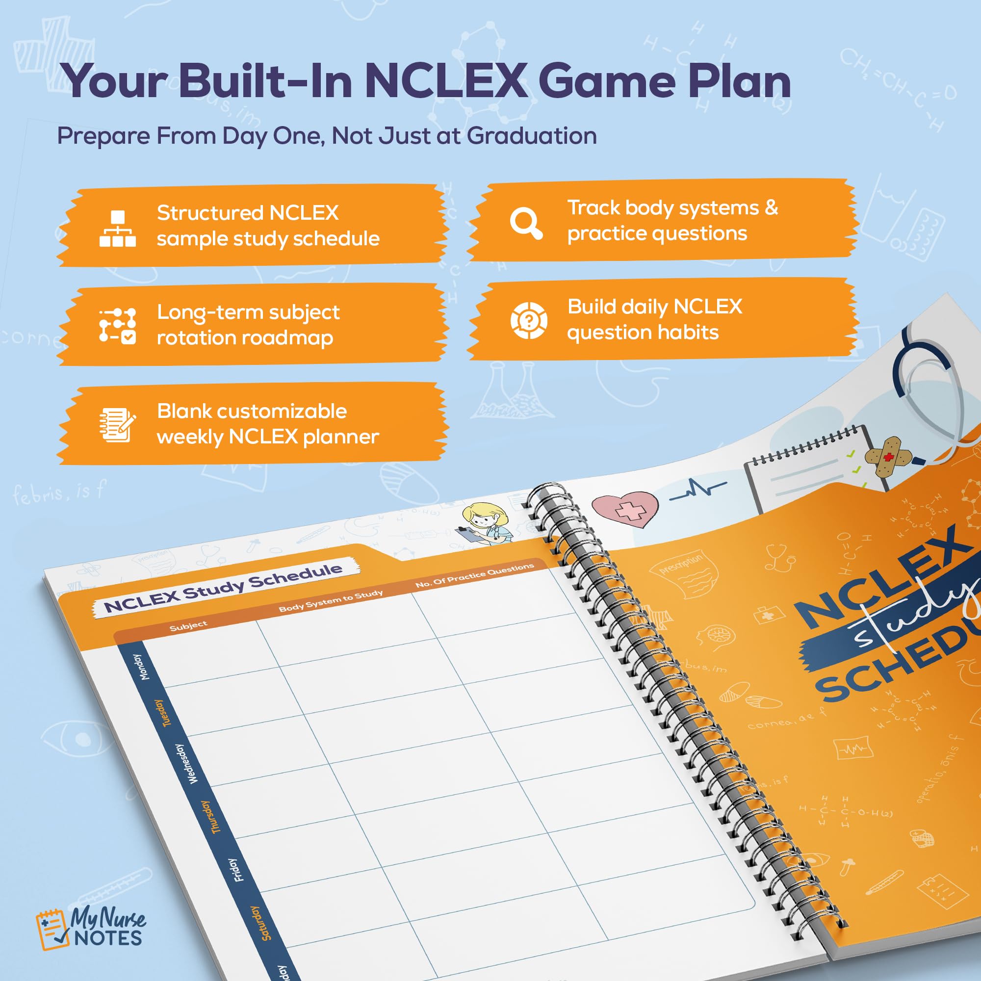 Ultimate Nursing Study Planner, Guida di riferimento per studenti di medicina professionale
