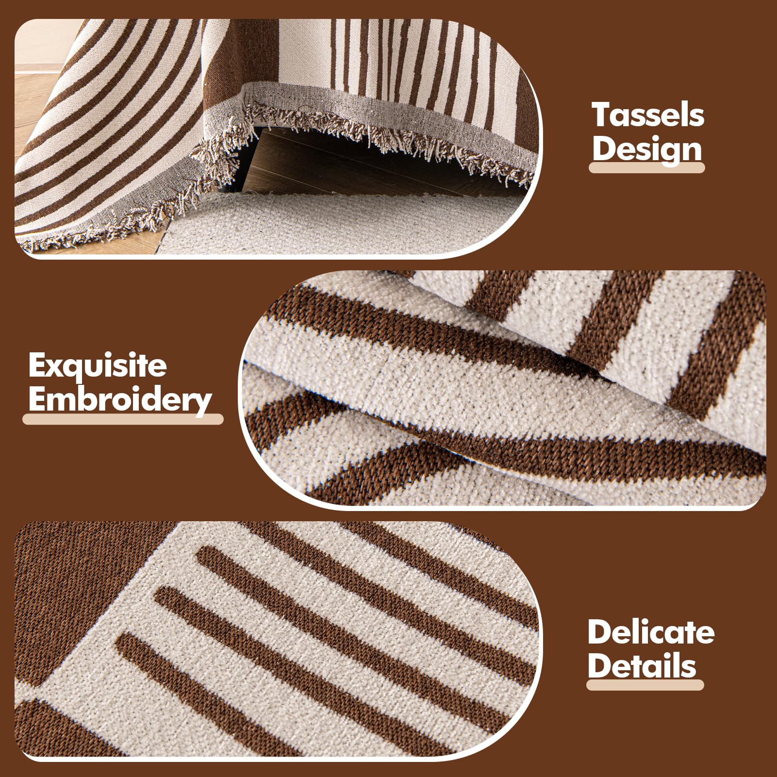 WEYOND Sofa überzug für L-Form Sofas, 180 x 300 cm + 180 x 340 cm, Kaffee | Chenille Sofa Überwurf, Waschbare Bohemian Couch Überzug, Sofaschutz Hund mit Recamiere-Bezug für Ecksofas