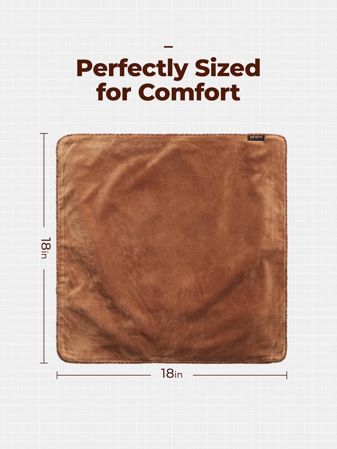 ORORO Women's Heated Vest (Black, S) and Throw Pillow Cover (Brown)