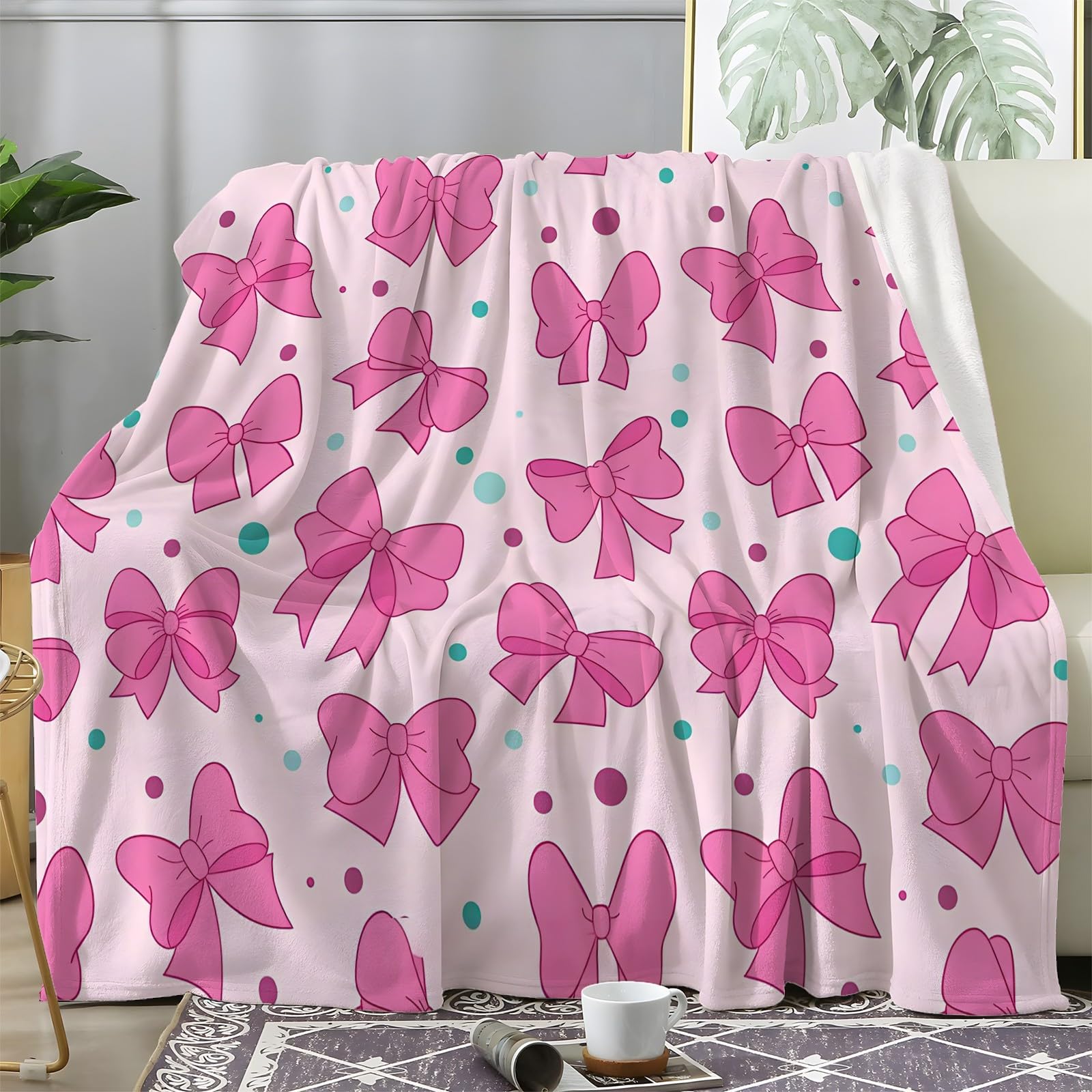 Couverture flanelle rose 150x200 cm plaid polaire chaud 280 GSM pour lit une personne