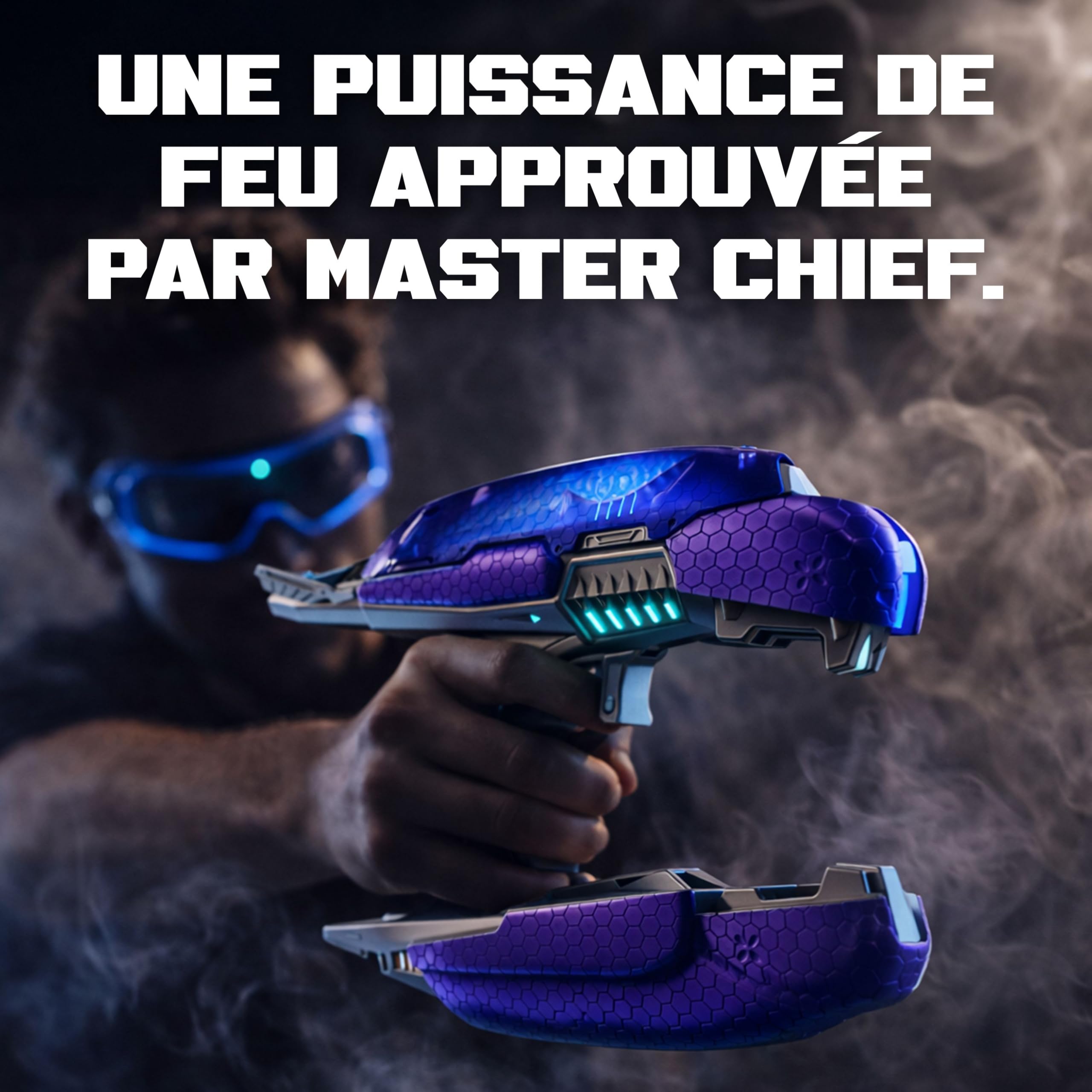 Gel Blaster Halo Plasma Rifle - Réplique Licenciée, Phosphorescent, 14+