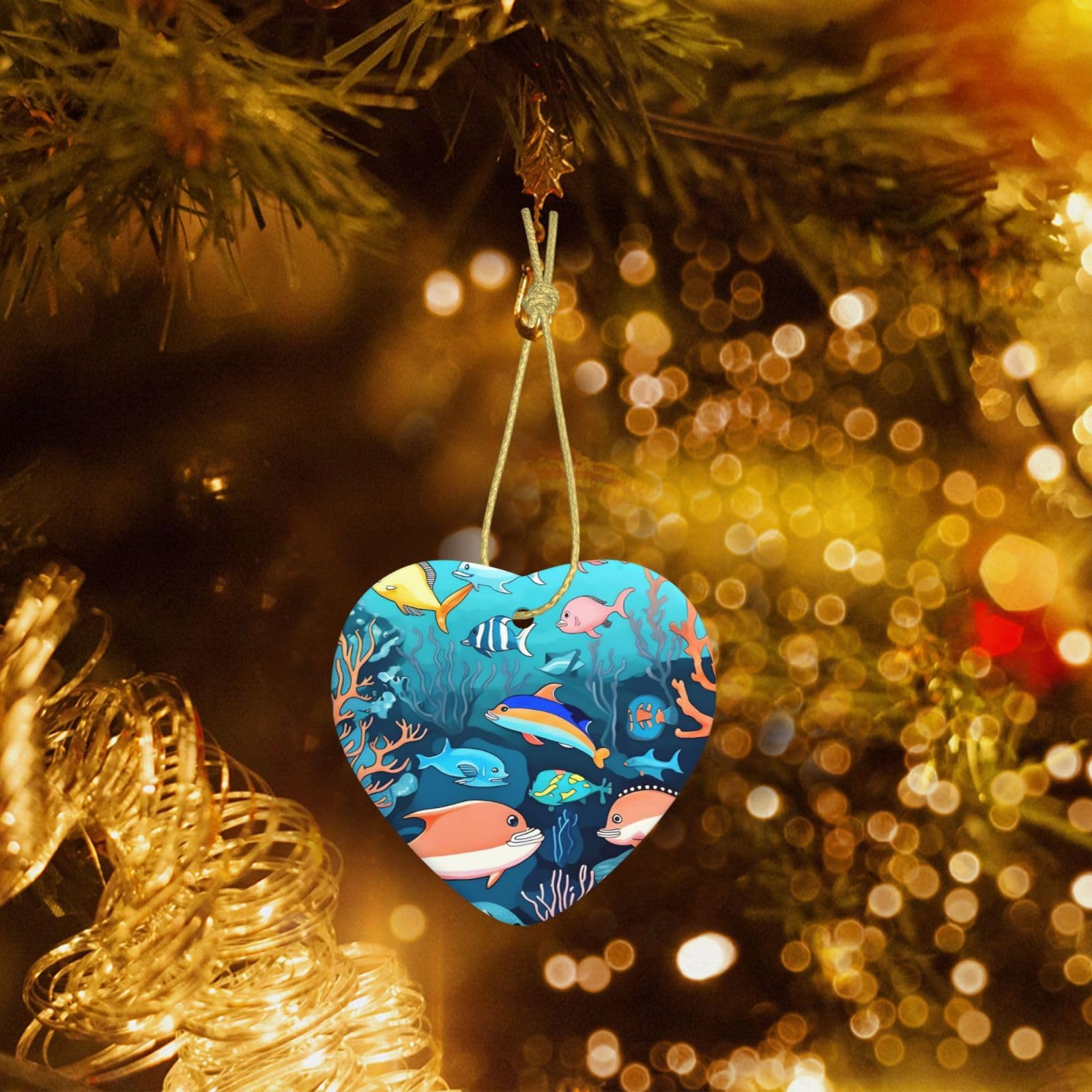 サンタ潜水艦オーナメント MERRY CHRISTMAS Xmasオーナメント