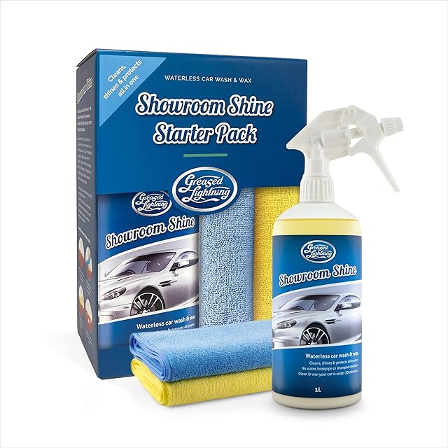 Greased Lightning Showroom Shine 1Ltr Waterless Car Wash, Wax & Polish