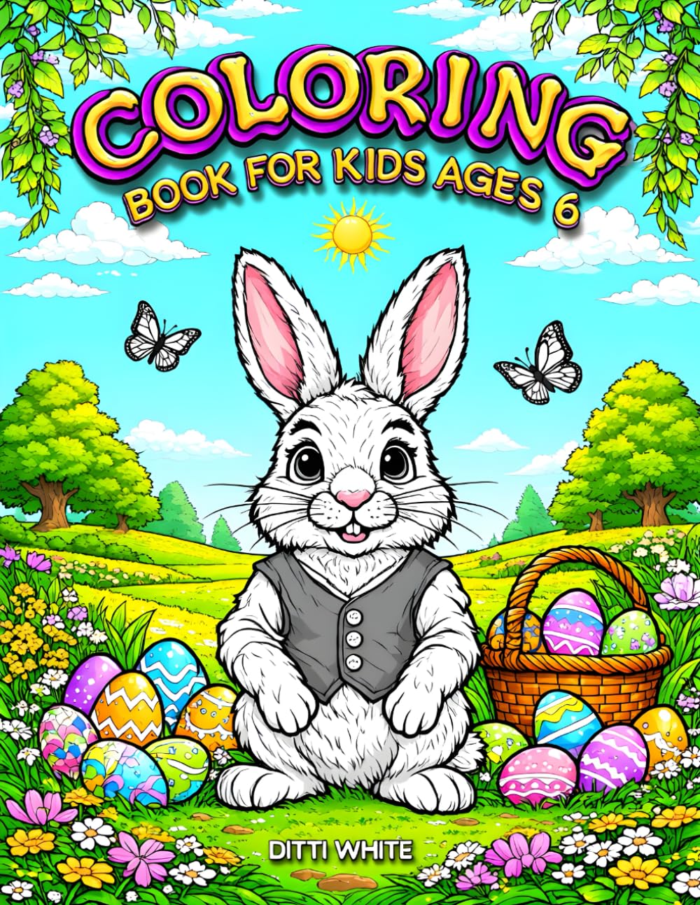 Coloring Book for Children: Cute and Fun Animal Coloring Pages with Color Examples for Kids (Ditti White Books for Children)
