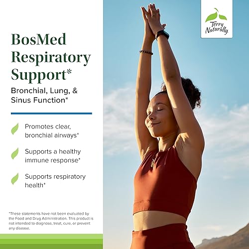 Miniatura 3 de Terry Naturally BosMed Apoyo respiratorio - Suplemento de apoyo respiratorio - Suplemento de hierbas para apoyo pulmonar - Suplemento pulmonar